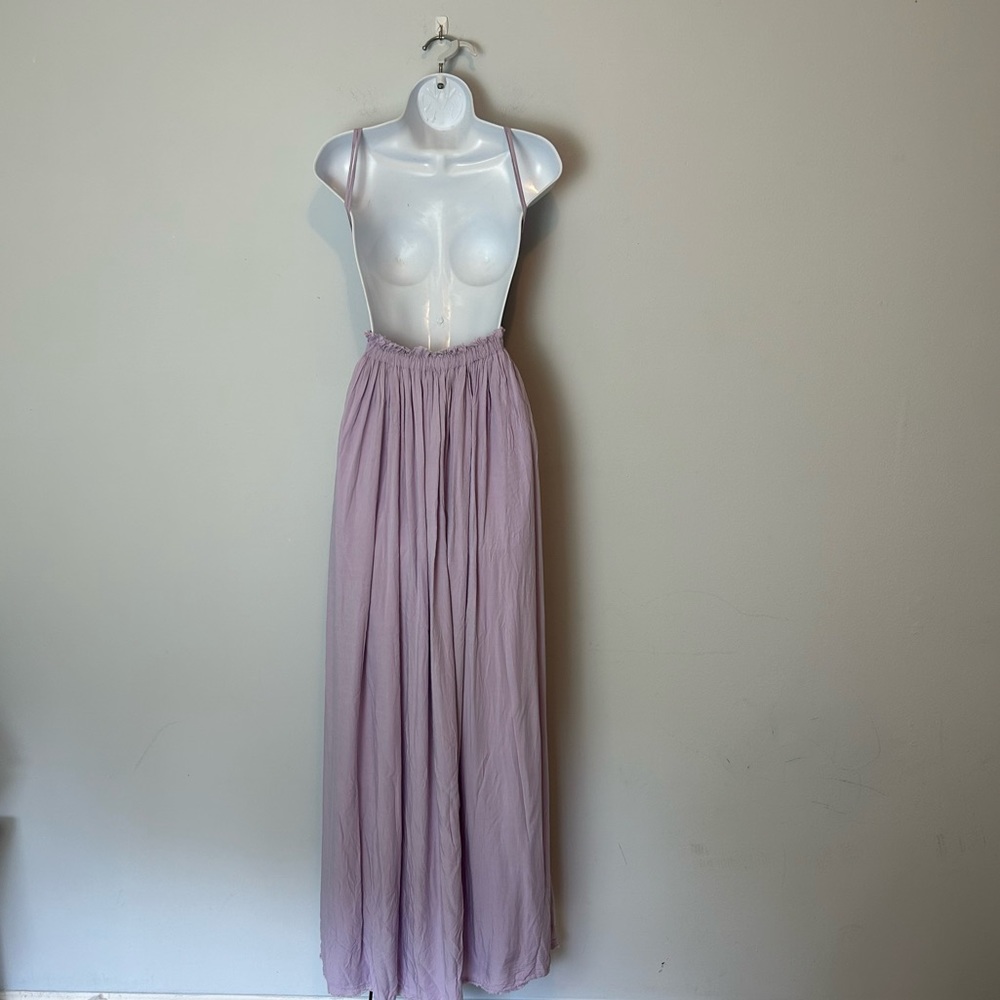 Pink Lily Boho Lavender Purple Crochet Maxi Dress Size Small - Picture 12 of 12
